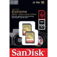 Memorijska kartica 32 GB, SANDISK Extreme, SDHC UHS-I, C10, U3, V30, do 100/60 MB/s + 1 god. RescuePRO Deluxe (SDSDXVT-032G-GNCI2)