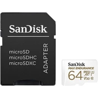 Memorijska kartica 64 GB, SANDISK MAX ENDURANCE, microSDXC + SD adapter (SDSQQVR-064G-GN6IA)