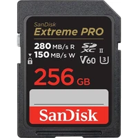Memorijska kartica 256 GB, SANDISK Extreme PRO, SD UHS-II, C10, V60, 280/150 MB/s (SDSDXEP-256G-GN4IN)