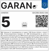USB stick 64 GB, SANDISK Ultra Eco, USB 3.2 Gen 1, do 100 MB/s (SDCZ96-064G-G46)