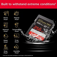 Memorijska kartica 256 GB, SANDISK Extreme PRO, SDXC UHS-I, C10, U3, V30, do 200/140 MB/s + 2 god. RescuePRO Deluxe (SDSDXXD-256G-GN4IN)