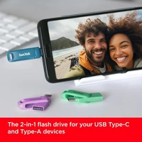 USB stick 128 GB, SANDISK Ultra Dual Drive Go, USB Type-C, 400 MB/s, plavi (SDDDC3-128G-G46NBB)