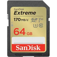 Memorijska kartica 64 GB, SANDISK Extreme PLUS, SDXC UHS-I, C10, U3, V30, do 170/80 MB/s (SDSDXW2-064G-GNCIN)