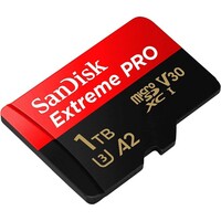 Memorijska kartica 1 TB, SANDISK Extreme PRO, microSDXC UHS-I, U3, V30, A2, C10, do 200/140 MB/s + SD adapter + 2 god. RescuePRO Deluxe (SDSQXCD-1T00-GN6MA)