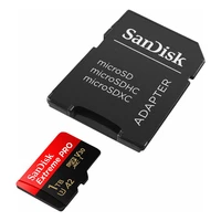 Memorijska kartica 1 TB, SANDISK Extreme PRO, microSDXC UHS-I, U3, V30, A2, C10, do 200/140 MB/s + SD adapter + 2 god. RescuePRO Deluxe (SDSQXCD-1T00-GN6MA)