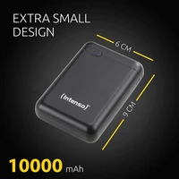 Prijenosna baterija INTENSO XS, 10000 mAh, crna