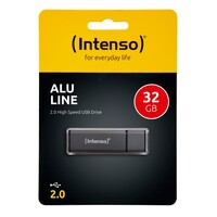 USB stick 32 GB, INTENSO Alu Line, USB 2.0, antracit