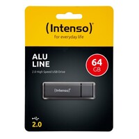 USB stick 64 GB, INTENSO Alu Line, USB 2.0, antracit