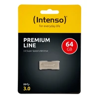 USB stick 64 GB, INTENSO Premium Line, USB 3.0, srebrni