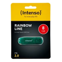 USB stick 8 GB, INTENSO Rainbow Line, USB 2.0, zeleni