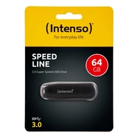 USB stick 64 GB, INTENSO Speed Line, USB 3.2, crni