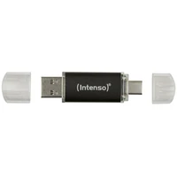 USB stick 32 GB, INTENSO Twist Line, USB 3.2/USB-C, antracit