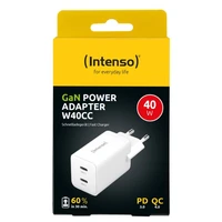 Punjač INTENSO 40W GaN, 2× USB-C, W40CC