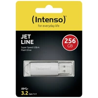 USB stick 256 GB, INTENSO Jet Line, USB 3.2, 70 MB/s, sivi