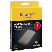 Eksterni SSD disk 1 TB, INTENSO TX500, USB 3.2, 1000 MB/s, smeđi