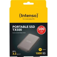 Eksterni SSD disk 500 GB, INTENSO TX500, USB 3.2, 1000 MB/s, smeđi