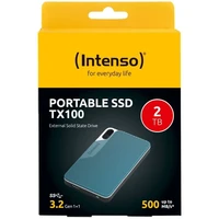 Eksterni SSD disk 2 TB, INTENSO TX100, USB 3.2 Gen1x1, 500 MB/s, plavi