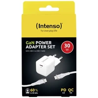 Punjač INTENSO 30W GaN, USB-C, W30C + USB-C kabel 60W, 1.5m