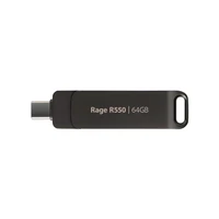 USB stick 64GB, PATRIOT Rage R550, USB 3.2 + USB-C, 100MB/s, crni