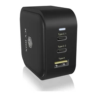 Punjač ICY BOX IB-PS1030-PD, USB-C/A, 3 porta, 65W GaN