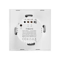 Pametni zidni prekidač SONOFF T1EU1C-TX, jednostruki, Wi-Fi + RF433