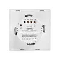 Pametni zidni prekidač SONOFF T1EU2C-TX, Wi-Fi + RF433, dvostruki