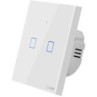Pametni zidni prekidač SONOFF T1EU2C-TX, Wi-Fi + RF433, dvostruki
