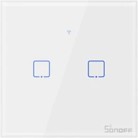 Pametni zidni prekidač SONOFF T1EU2C-TX, Wi-Fi + RF433, dvostruki
