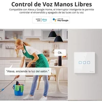 Pametni zidni prekidač SONOFF T3EU2C-TX, dvostruki, Wi-Fi