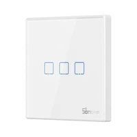 Bežični zidni prekidač SONOFF T2EU3C-RF, dvostruki, 433MHz
