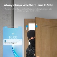 Senzor za vrata i prozore SONOFF, 433MHz RF