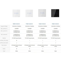 Pametni zidni prekidač SONOFF T2EU2C-TX, Wi-Fi + RF433, dvostruki