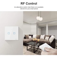 Pametni zidni prekidač SONOFF T2EU2C-TX, Wi-Fi + RF433, dvostruki