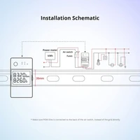Pametni prekidač SONOFF POWR316D, s LCD mjeračem potrošnje, Alexa/Google Home, 16A