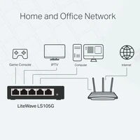 Switch TP-LINK LS105G, 5-portni, Gigabit