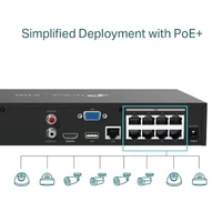 Mrežni video snimač TP-LINK VIGI, 8-kanalni, PoE+