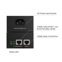 PoE adapter TP-LINK TL-POE380S, 10G, PoE++ Injector