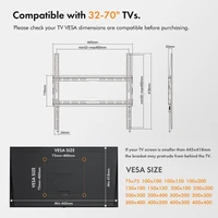 Nosač za TV VONHAUS, fiksni, 32–55", do 35kg