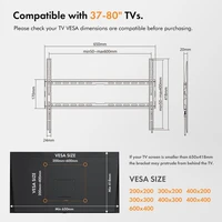 Nosač za TV VONHAUS, fiksni, 37–70", do 35kg
