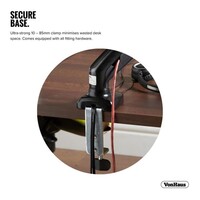 Stol VONHAUS, pojedinačni, do 27", s USB 3.0, plinski amortizer