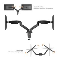 Nosač VONHAUS, stolni, dvostruki, do 27", s USB 3.0, plinski amortizer