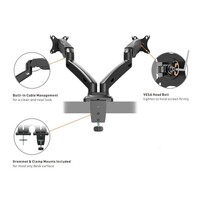 Nosač VONHAUS, stolni, dvostruki, do 27", s USB 3.0, plinski amortizer