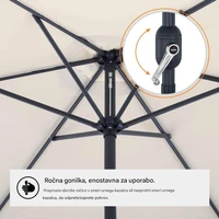 Suncobran VONHAUS, samostojeći, 2.7m, UV30+, bež