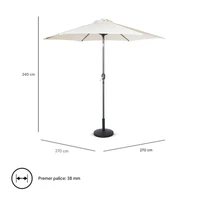 Suncobran VONHAUS, samostojeći, 2.7m, UV30+, bež