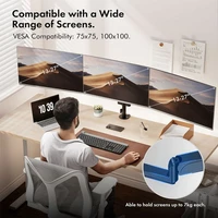 Nosač za monitore VONHAUS, stolni, do 27", trostruki, 2 x USB 3.0, plinska opruga