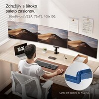 Nosač za monitore VONHAUS, stolni, do 27", trostruki, 2 x USB 3.0, plinska opruga