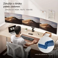 Nosač za monitore VONHAUS, stolni, do 27", trostruki, 2 x USB 3.0, plinska opruga