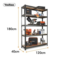 Polica VONHAUS, 5 podesivih polica, extra wide, 1.8m