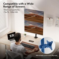 Nosač za monitor VONHAUS, stolni, dvostruki, do 32", vertikalni