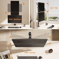 Nosač za monitor VONHAUS, stolni, dvostruki, do 32", vertikalni